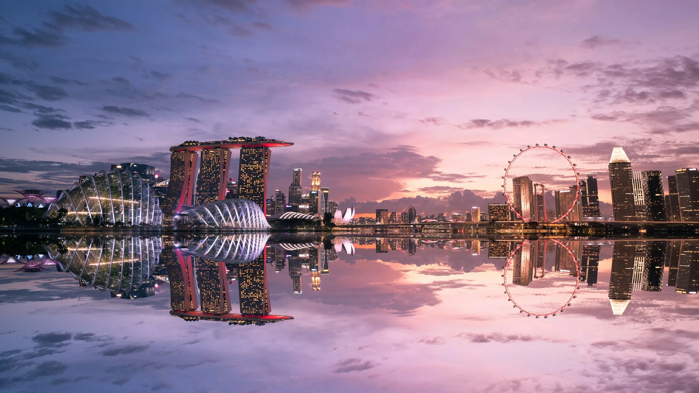 Singapore skyline at Marina Bay